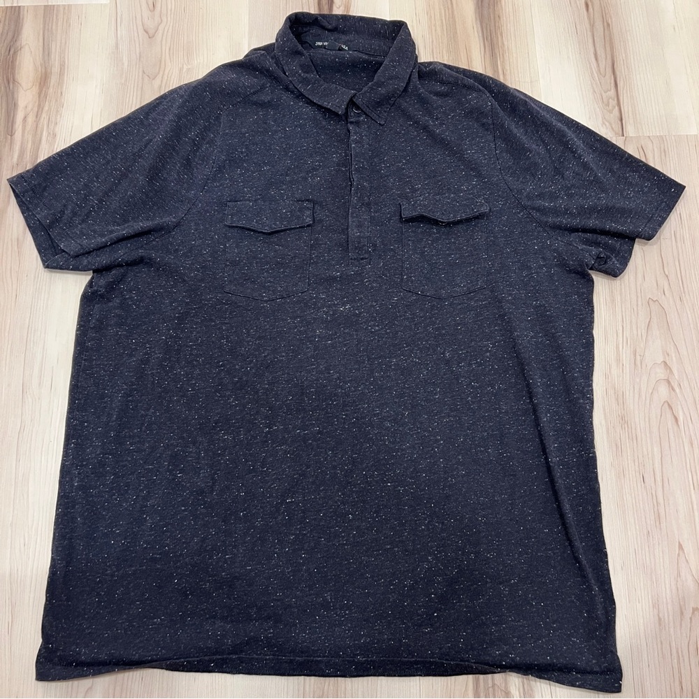 John Varvatos Men’s Collared Short Sleeve Shirt Black XXL